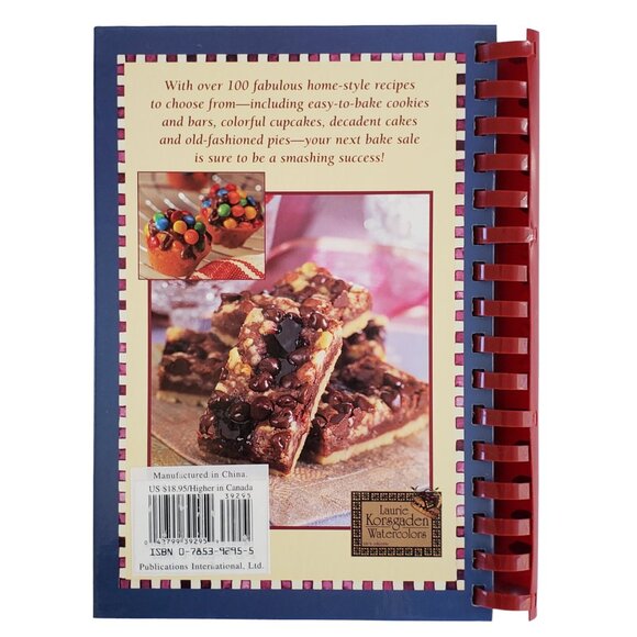 VTG Old Fashioned Bake Sale Recipe Cookbook Desserts Comb Binding Color Pictures - Picture 2 of 7